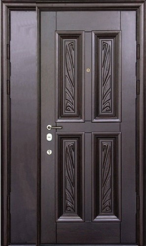 Металлическая двустворчатая дверь ДВ-1245 массив с двух сторон, цена 57 750  руб.