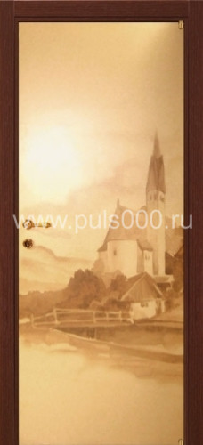 Металлическая дверь с ламинатом и фотообоями &quot;Город&quot; LM-604, цена 36 000  руб.