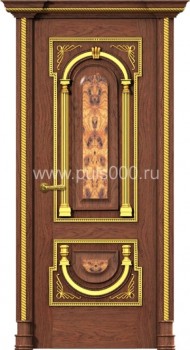 Входная дверь с витражом массив дерева PLS-1, цена 92 000  руб.