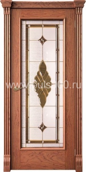 Металлическая дверь с витражом PLS-2, цена 81 700  руб.