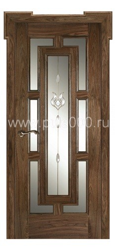 Металлическая дверь с витражом PLS-8, цена 83 300  руб.