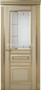 Входная дверь с витражом массив дерева PLS-11, цена 81 700  руб.