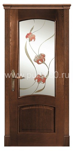Металлическая дверь с витражом PLS-14, цена 31 700  руб.