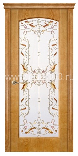 Металлическая дверь с витражом PLS-15, цена 30 200  руб.