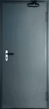 Однопольная входная дверь с простым окрасом с двух сторон OP-1508