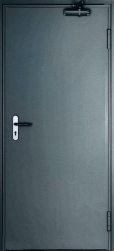 Металлическая однопольная дверь OP-1508 простой окрас с двух сторон, цена 17 000  руб.