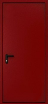 Однопольная металлическая дверь c простым окрасом с двух сторон OP-1509