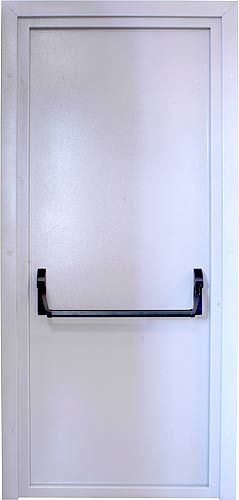 Металлическая однопольная дверь OP-1513 простой окрас с двух сторон, цена 18 000  руб.