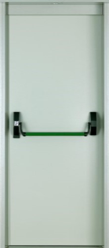 Металлическая однопольная дверь OP-1516 простой окрас с двух сторон, цена 18 000  руб.