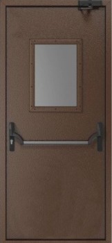 Однопольная входная дверь c простым окрасом и порошковым напылением OP-1523