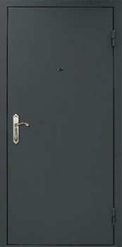 Однопольная входная дверь c простым окрасом и порошковым напылением  OP-1525