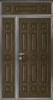 Металлическая дверь в коттедж с МДФ KJ-1282
