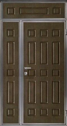 Металлическая дверь в коттедж с отделкой МДФ KJ-1282, цена 27 720  руб.