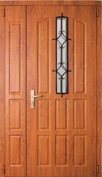 Металлическая МДФ дверь в коттедж KJ-1284