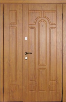 Металлическая дверь в коттедж с отделкой МДФ KJ-1290