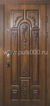 Металлическая дверь для коттеджа KJ-1303 массив