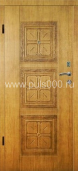 Входная дверь металлическая в коттедж с массивом KJ-1304
