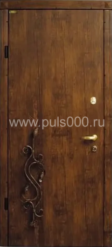 Металлическая дверь в коттедж KJ-1695 с МДФ отделкой