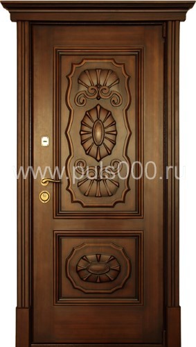 Металлическая дверь в коттедж KJ-1700 с массивом, цена 65 450  руб.