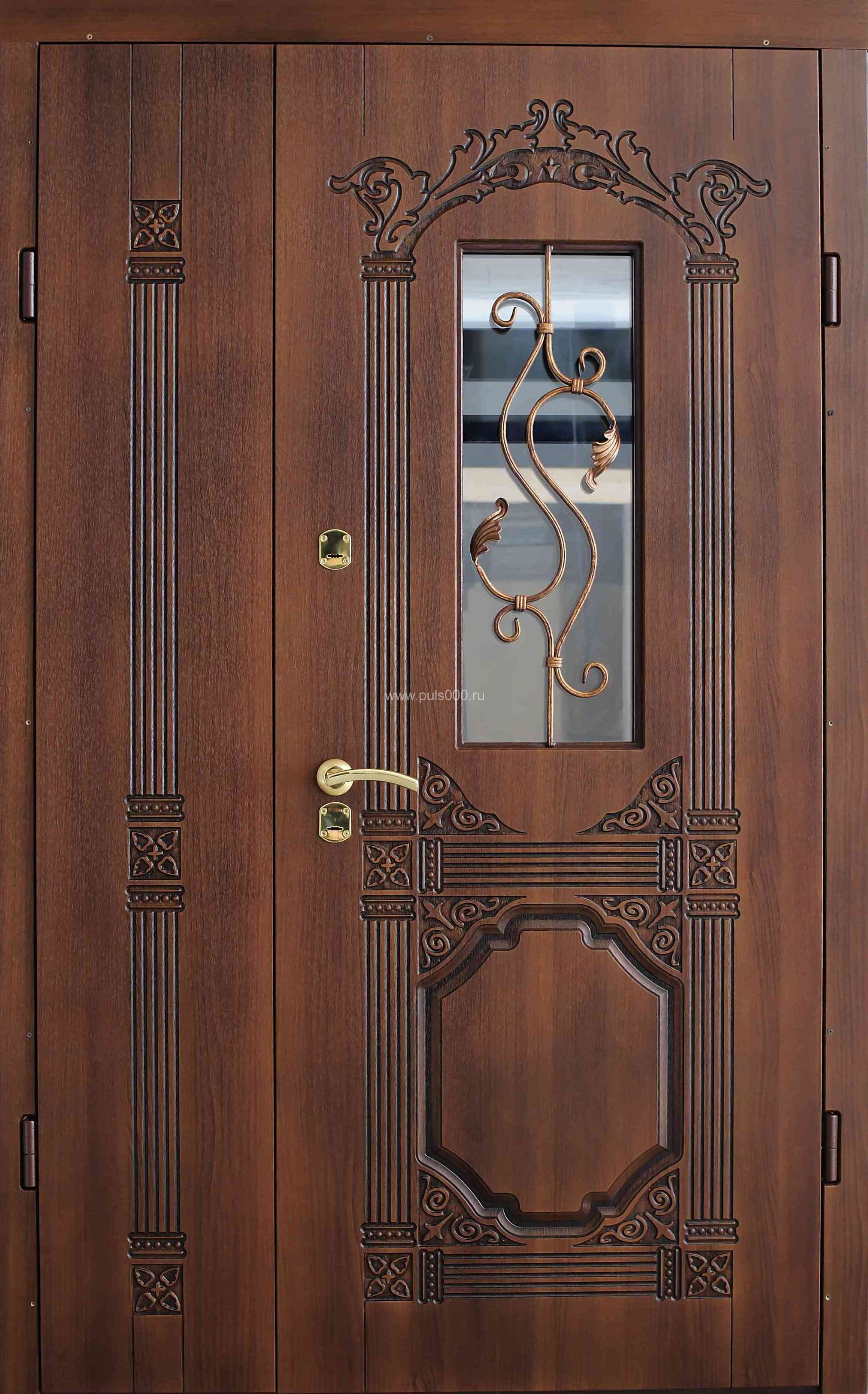 Металлическая дверь для коттеджа KJ-1702 массив, цена 100 100  руб.