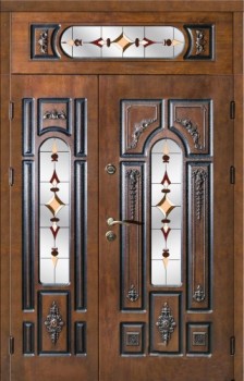 Металлическая дверь в коттедж KJ-1279 массив