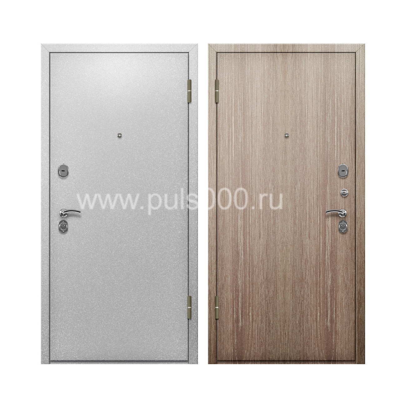 Светлая дверь с порошковым напылением и ламинатом PR-58, цена 25 000  руб.