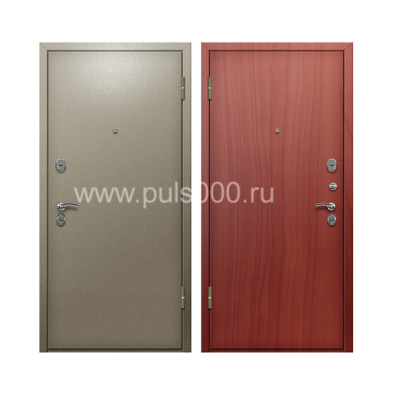 Входная дверь с порошковым окрасом и ламинатом внутри PR-69, цена 20 000  руб.