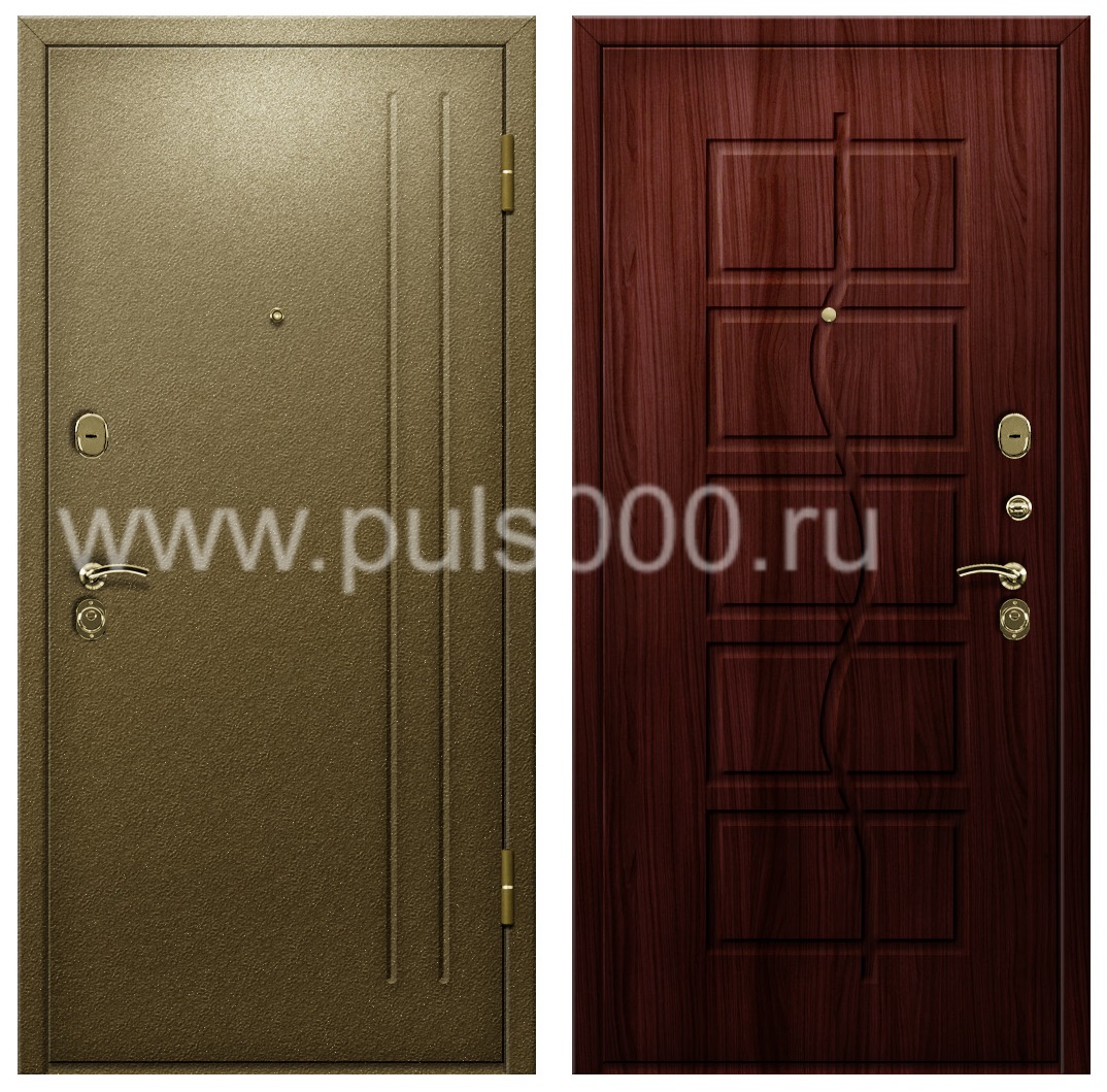 Входная дверь с порошковым окрасом и шумоизоляцией в квартиру PR-956