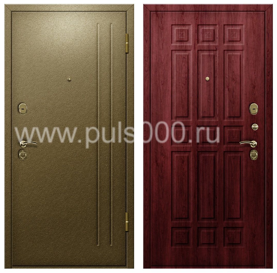 Наружная дверь с порошковым напылением в коттедж PR-942