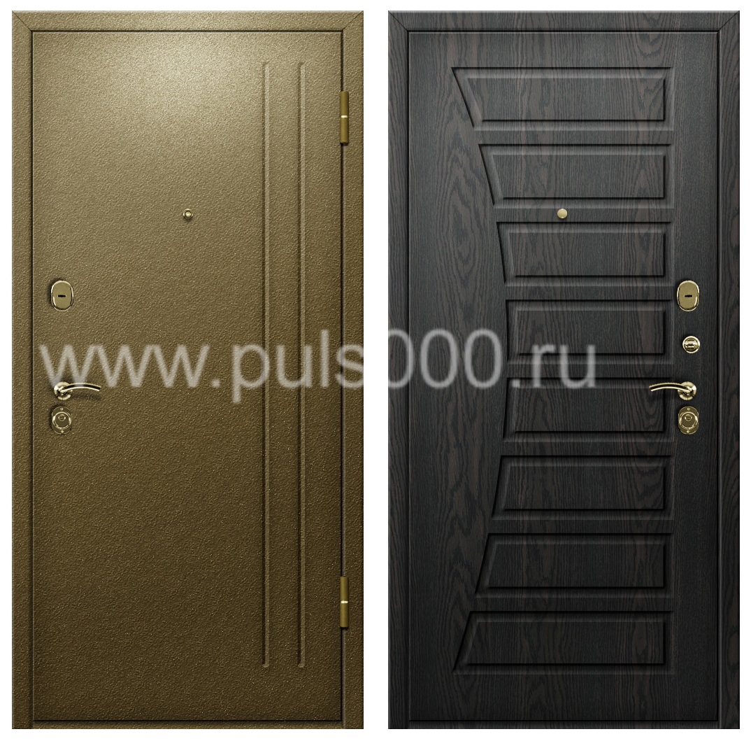 Наружная коттеджная дверь с порошковым напылением и МДФ PR-941