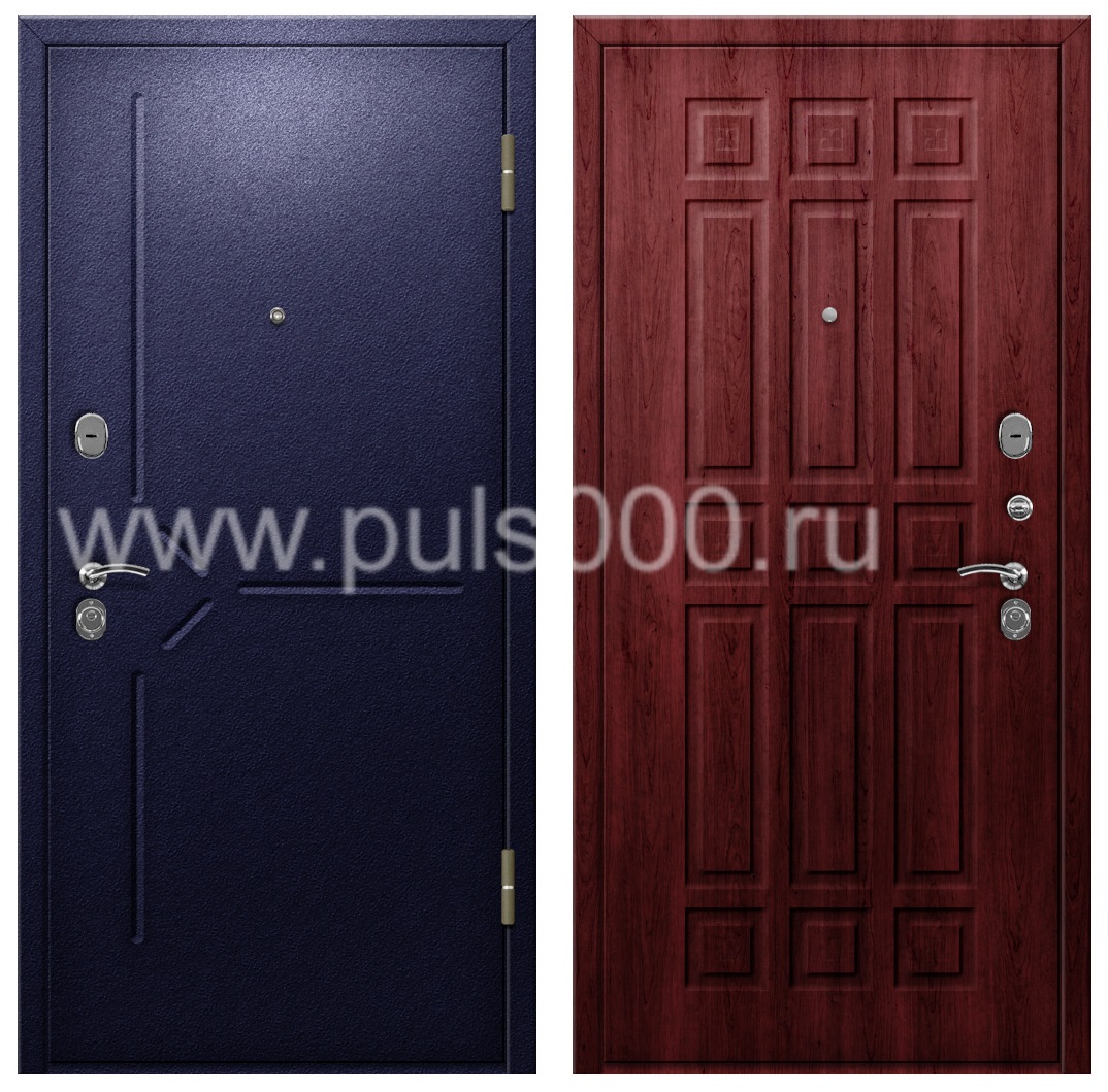 Уличная дверь с порошковым напылением + МДФ в коттедж PR-862, цена 26 000  руб.