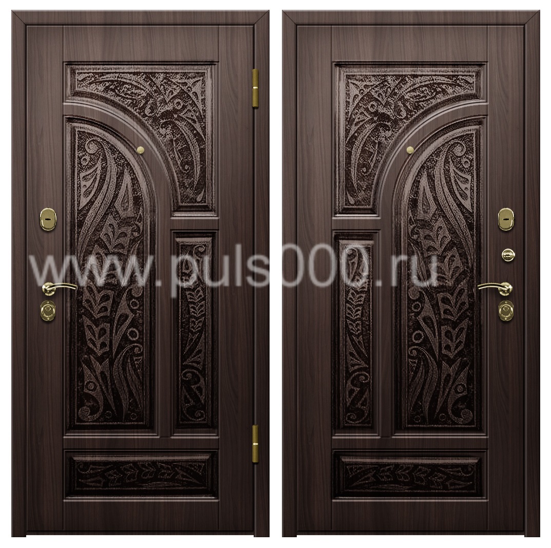 Темная квартирная дверь с шумоизоляцией PR-1028, цена 45 000  руб.