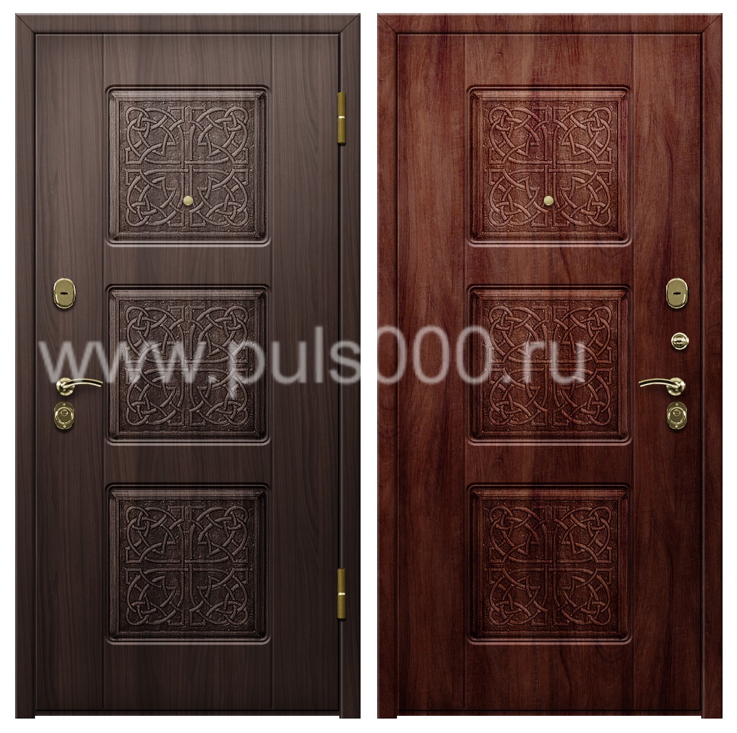 Входная дверь с шумоизоляцией и отделкой винорит в квартиру PR-1024