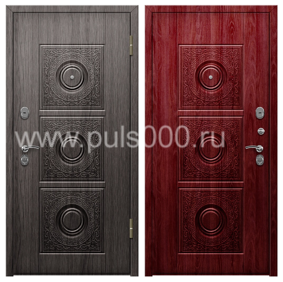 Наружная коттеджная дверь с виноритом PR-1009