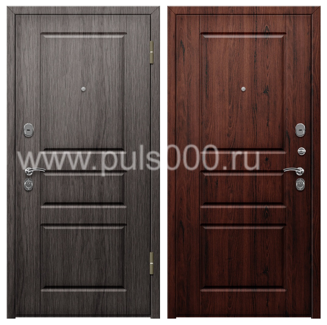 Темная входная дверь с утеплителем для загородного дома PR-1003, цена 26 700  руб.