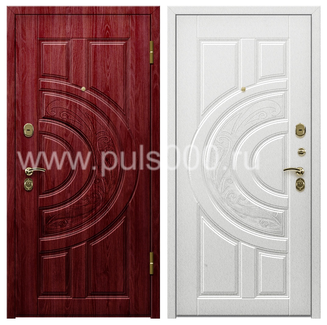 Темная входная дверь с виноритом и утеплителем в квартиру PR-998, цена 30 000  руб.