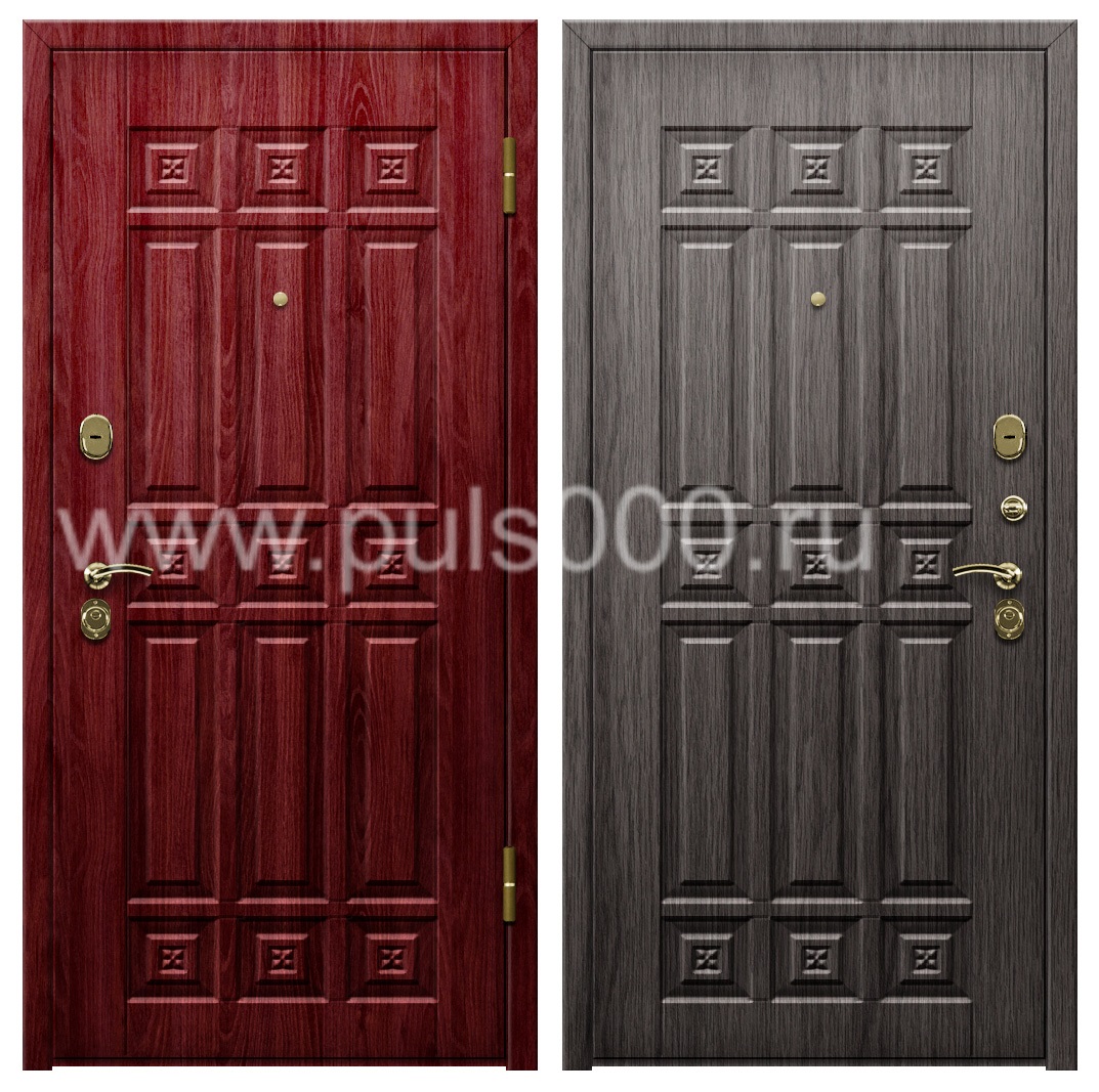 Темная входная дверь с утеплителем в квартиру PR-997, цена 30 000  руб.