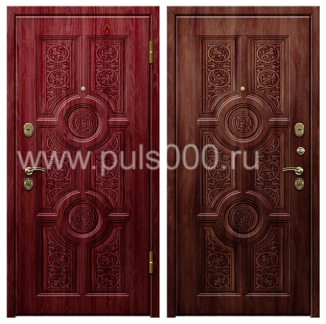 Входная темная дверь с утеплителем в квартиру PR-996, цена 30 750  руб.