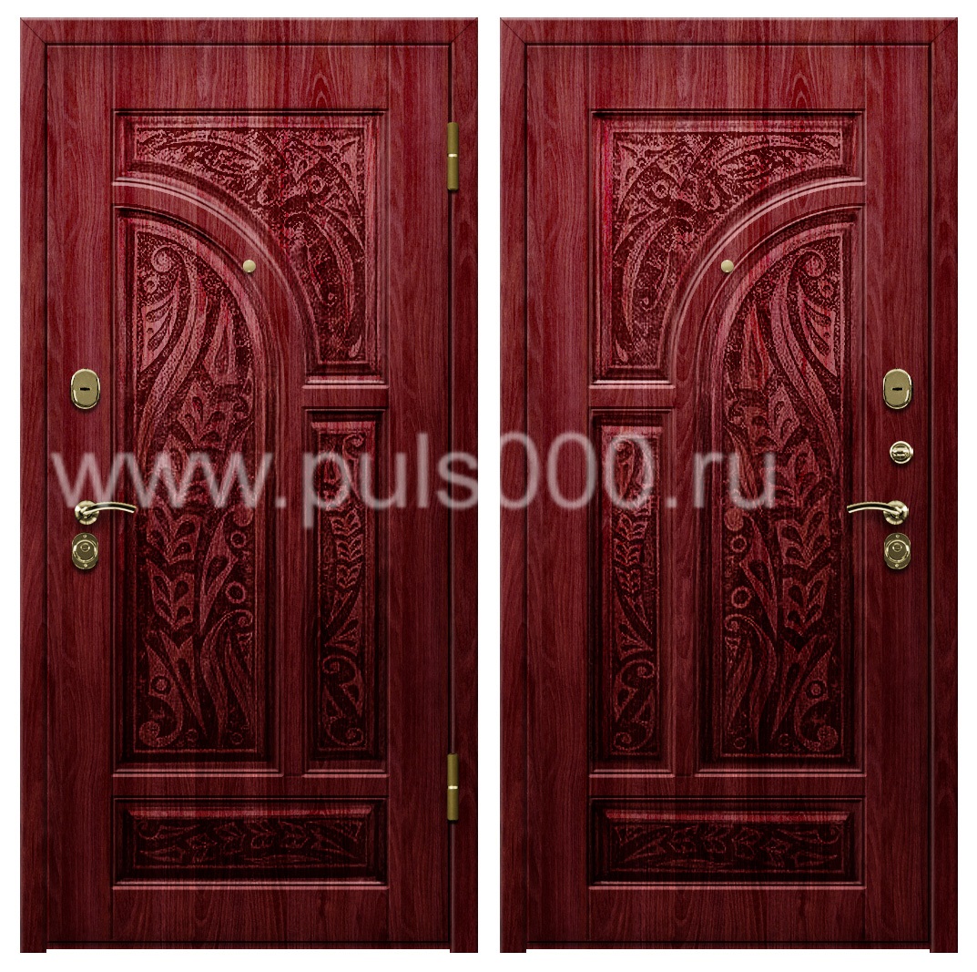 Металлическая темная дверь с утеплителем в квартиру PR-995, цена 30 750  руб.