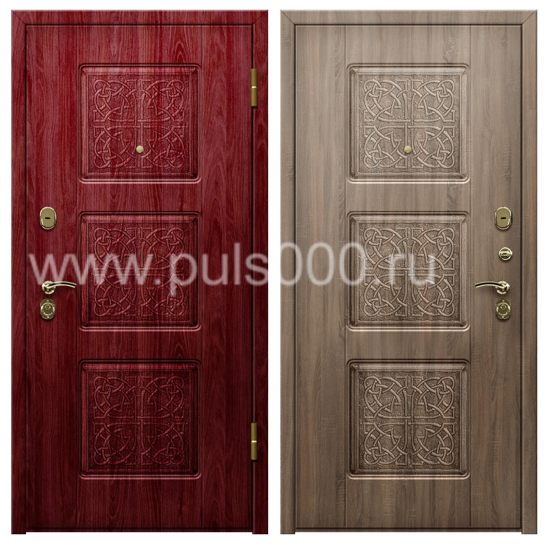Стальная темная дверь с утеплителем в квартиру PR-994, цена 30 000  руб.