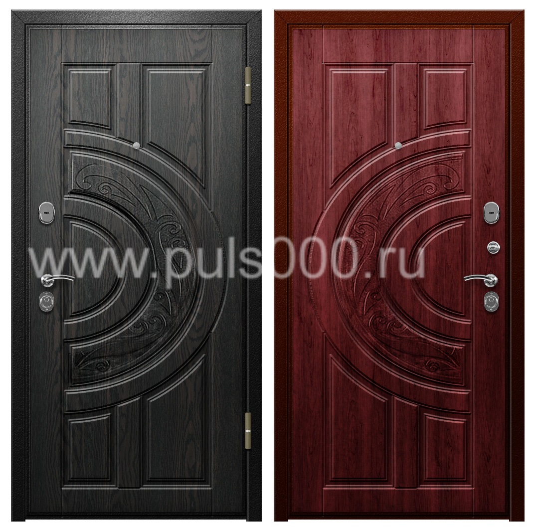 Металлическая уличная дверь с виноритом в коттедж PR-960
