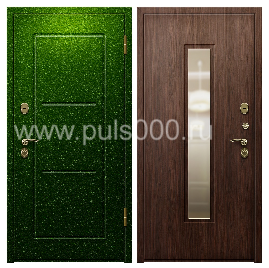 Входная дверь с шумоизоляцией и зеркалом в квартиру PR-1124