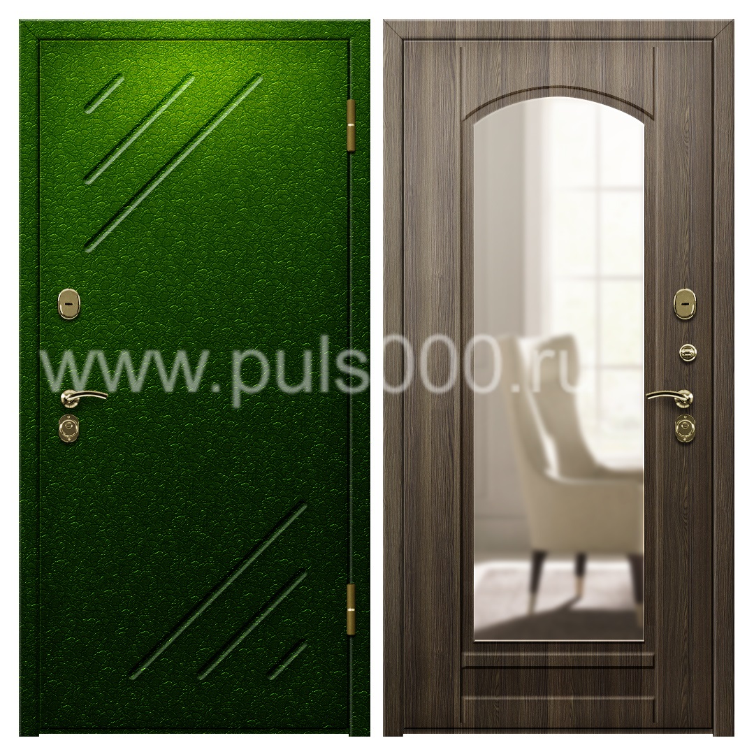 Наружная дверь порошковый окрас для загородного дома PR-1117