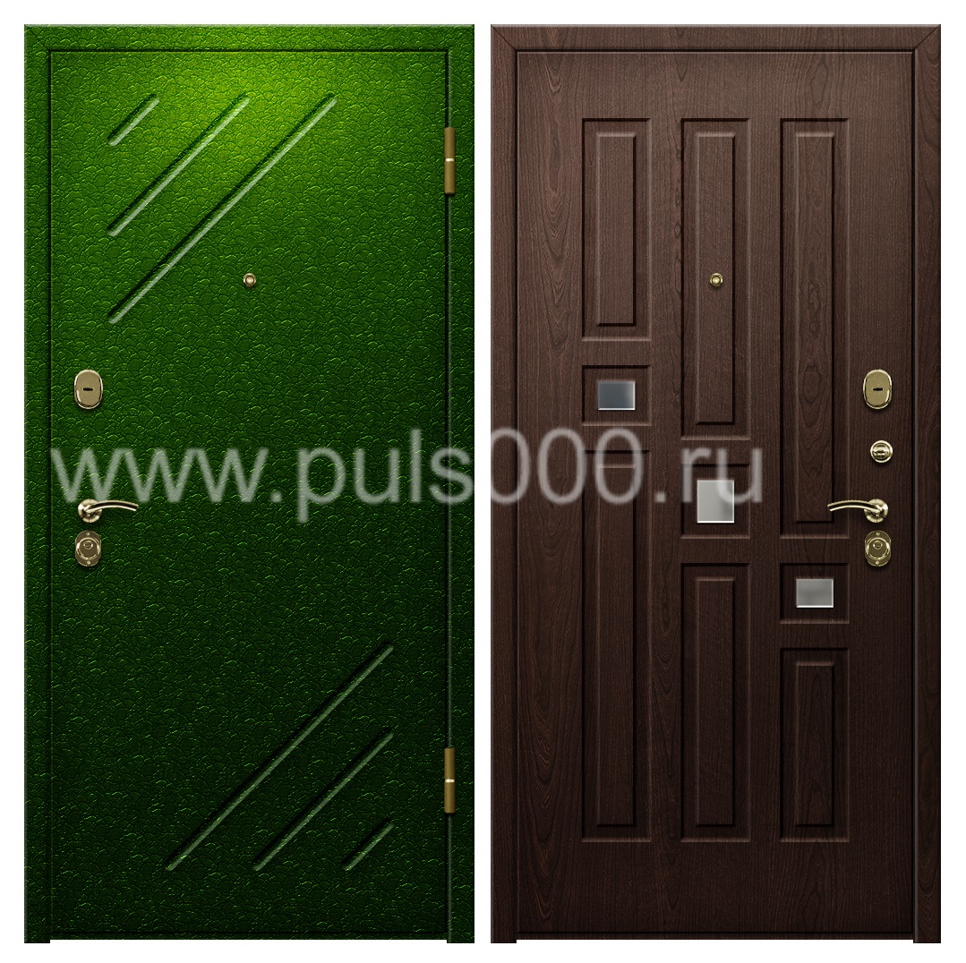Входная наружная дверь с порошковым окрасом в коттедж PR-1113