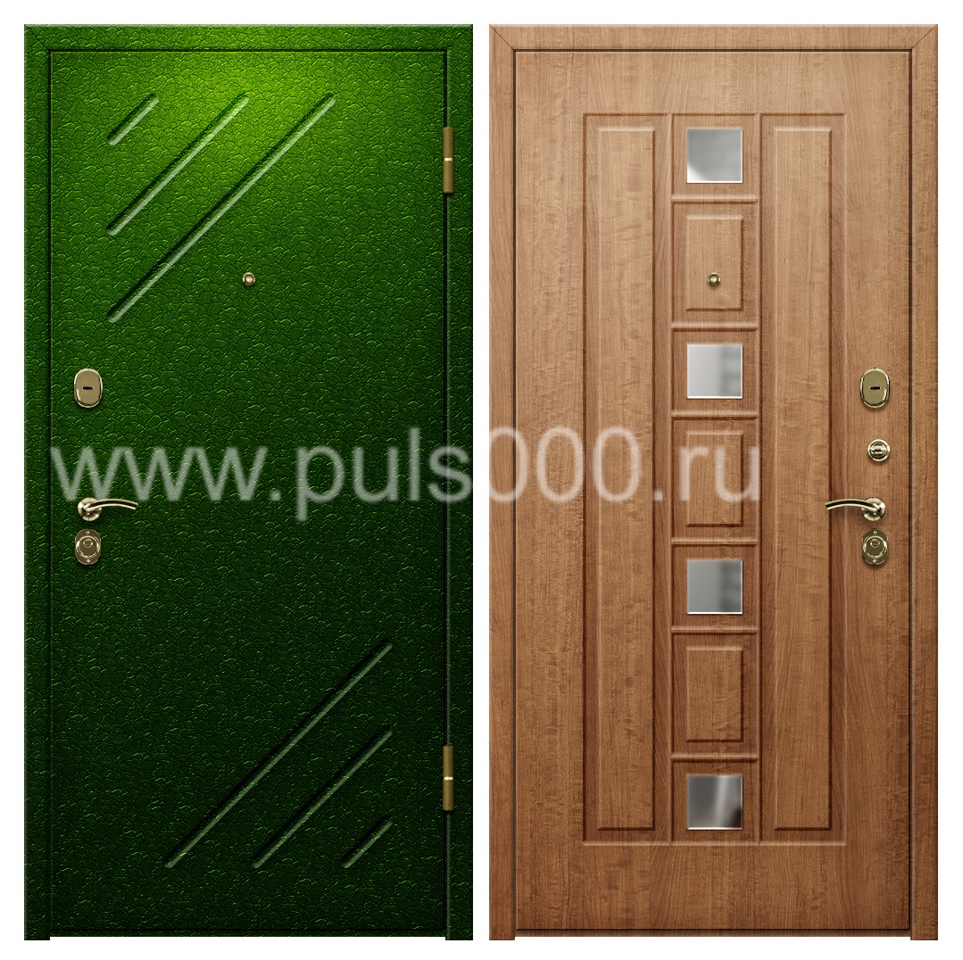 Наружная дверь с порошковым напылением в коттедж PR-1112