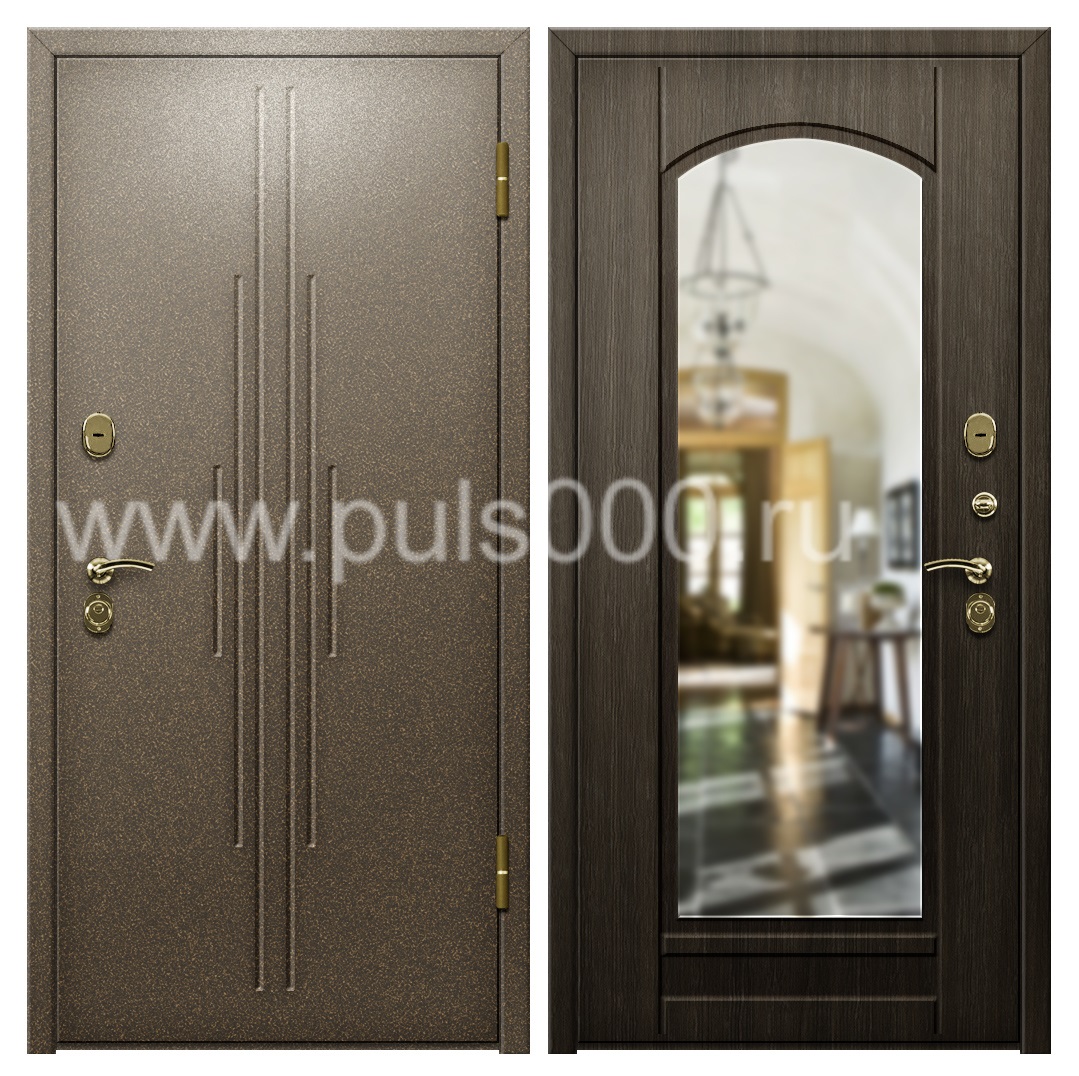 Входная дверь наружная с порошковым напылением в коттедж PR-1084, цена 27 000  руб.