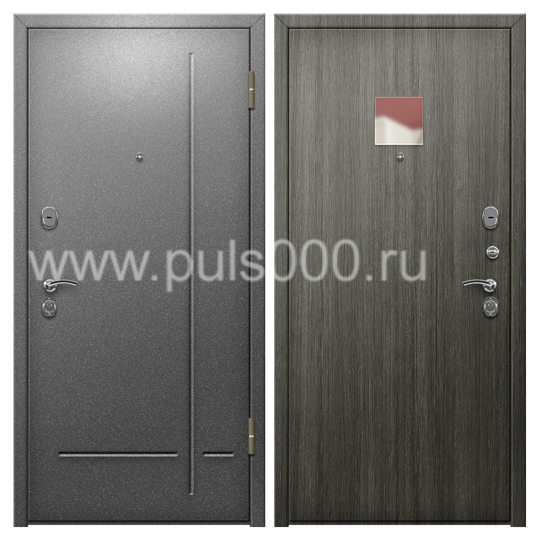 Уличная коттеджная дверь с порошковым покрытием и МДФ PR-1062