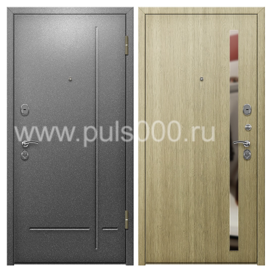 Уличная дверь с отделкой напылением в коттедж PR-1061, цена 25 200  руб.