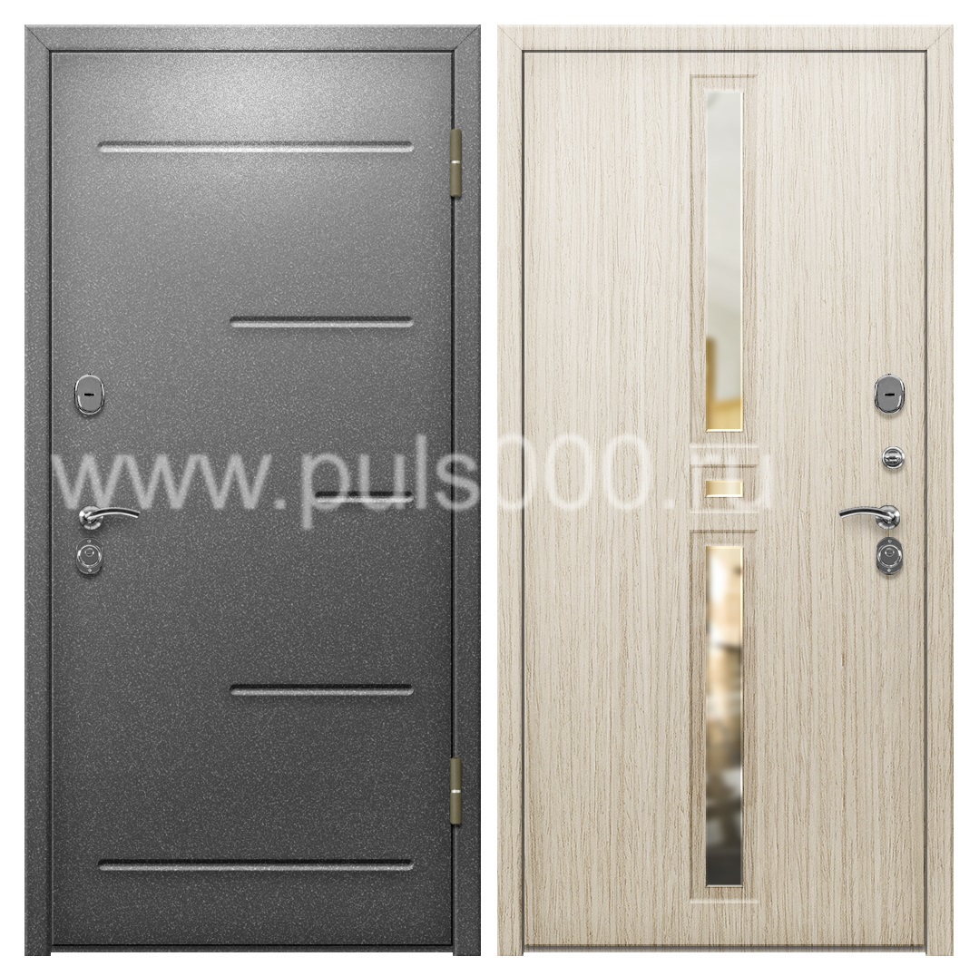 Входная квартирная дверь с напылением и утеплителем PR-1055