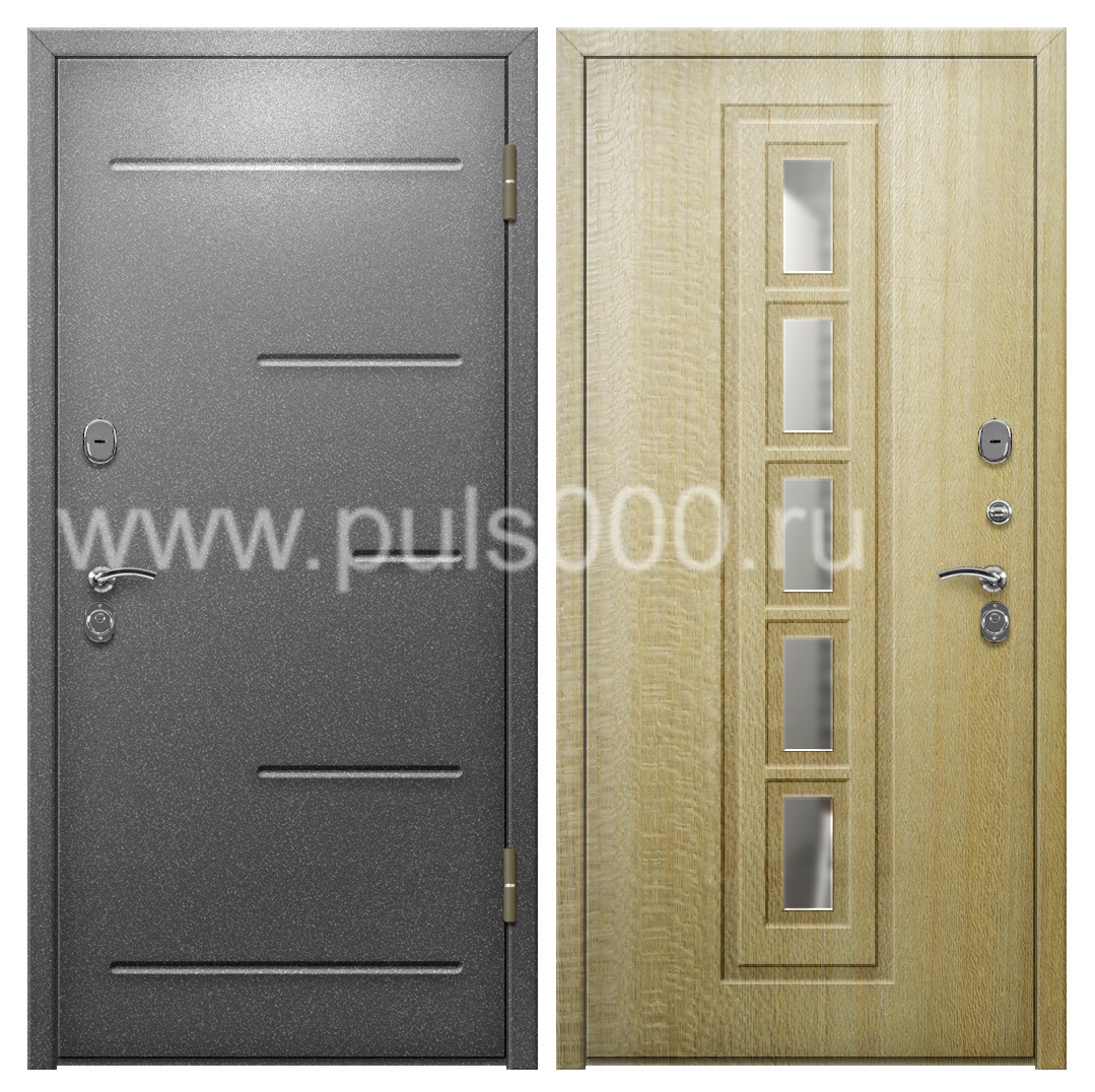 Входная дверь с порошковым напылением и утеплителем в квартиру PR-1052